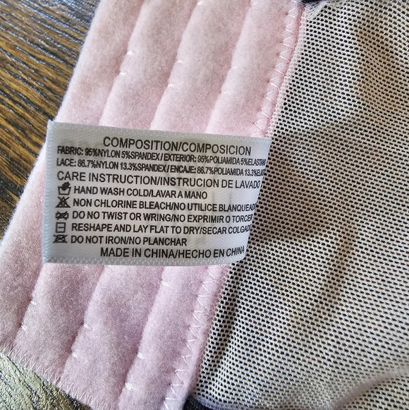 Hers by Herman Pink and Black Lace Corset Bralette Size Women's 36B - Picture 12 of 12